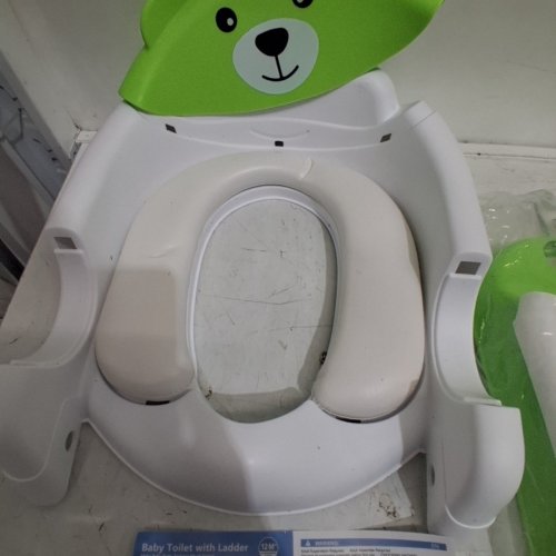 TUCKINN POTTY TRAINING TOILET SEAT WITH STEP STOOL LADDER AND CUSHIONED SEAT - GREEN (MODEL: XTL-8868) image 4