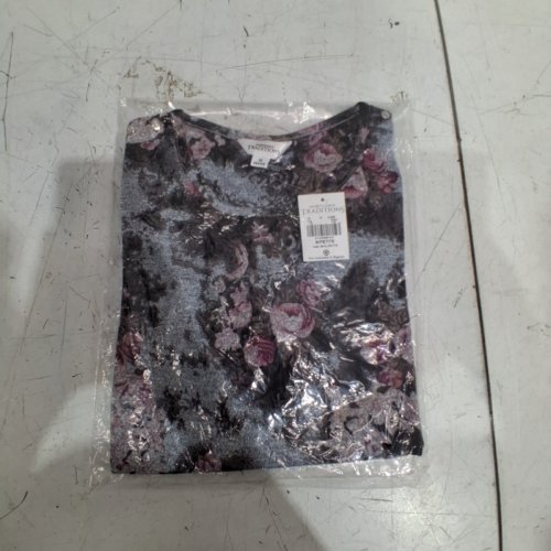 WOMEN'S NORTHERN TRADITIONS LONG SLEEVE TOP - MEDIUM PETITE - FLORAL image 2