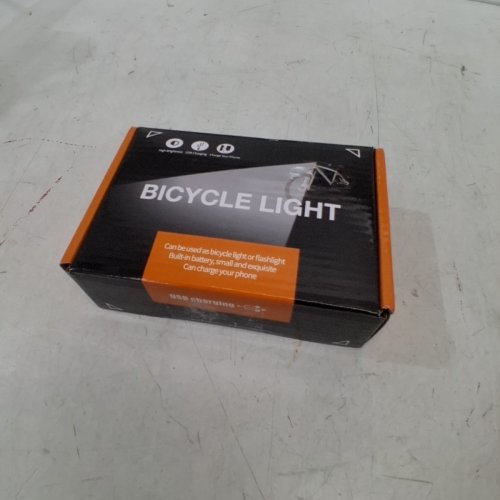 2PC BIKE LIGHT BICYCLE HEADLIGHT FLASHLIGHT - USB RECHARGEABLE - BLACK (MODEL: KX6) image 5