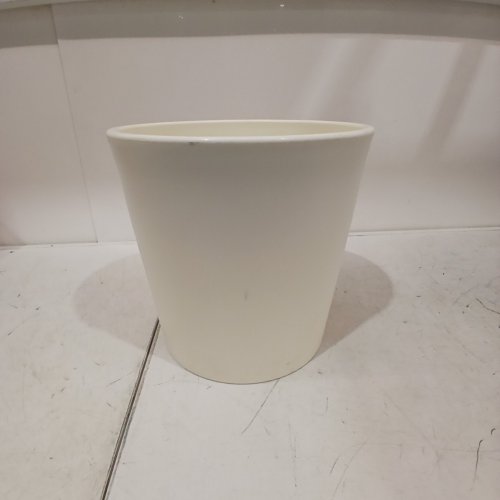 THRESHHOLD WIDE AESTHETIC PLANTER WITH DRAIN HOLE- 12" - WHITE image 2