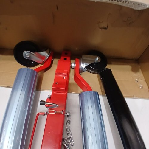 HEAVY DUTY VEHICLE POSITIONING HYDRAULIC TIRE JACK WHEEL DOLLY - UP TO 1500LBS - ORANGE (MODEL:MR8016-4) image 3