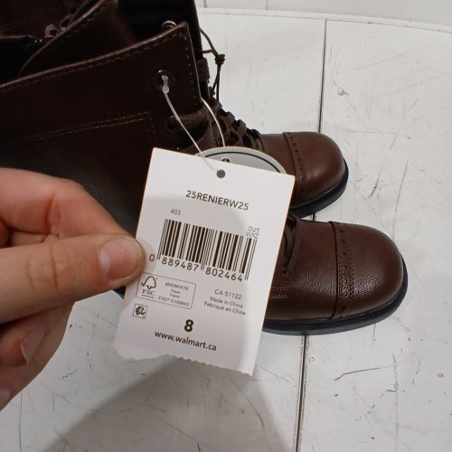 WOMENS NO BOUNDARIES COMBAT BOOTS - 8 - BROWN image 2