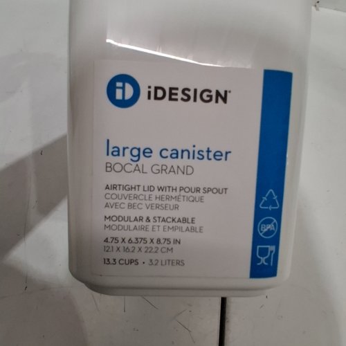 IDESIGN AIRTIGHT STACKABLE CANISTER - 4.75" X 6.375" X 8.75" - WHITE image 2