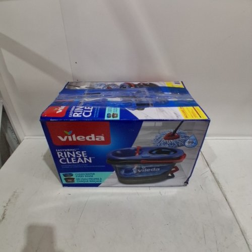 VILEDA EASYWRING RINSE CLEAN 2 TANK SPIN BUCKET SYSTEM - BLUE/RED/GREY image 5