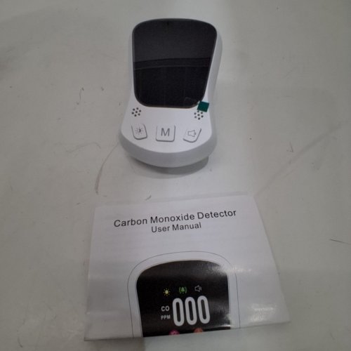 CARBON MONOXIDE DETECTOR PLUG-IN WALL WITH LCD DISPLAY - BLACK/WHITE (MODEL: MY-S17) image 3