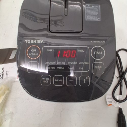TOSHIBA NON-STICK DIGITAL RICE COOKER - 3 CUP (UNCOOKED) CAPACITY - GREY - (MODEL: RC-5DSTCA) image 2