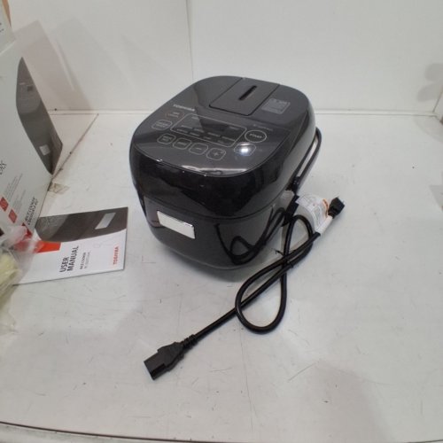 TOSHIBA NON-STICK DIGITAL RICE COOKER - 3 CUP (UNCOOKED) CAPACITY - GREY - (MODEL: RC-5DSTCA) image 3