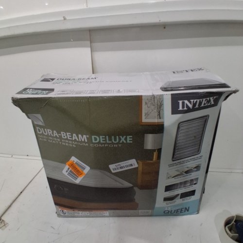 INTEX DURA-BEAM DELUXE SERIES SELF-INFLATABLE MATTRESS WITH INTERNAL PUMP - 13" HEIGHT - QUEEN - GREY image 5