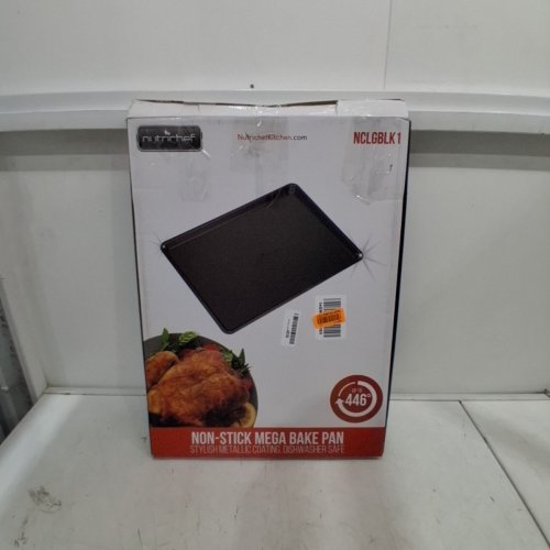 NUTRICHEF NON-STICK MEGA BAKE PAN - DISHWASHER SAFE - 22" X 16" - CARBON STEEL METAL ALLOY (MODEL: NCLGBLK1) image 4
