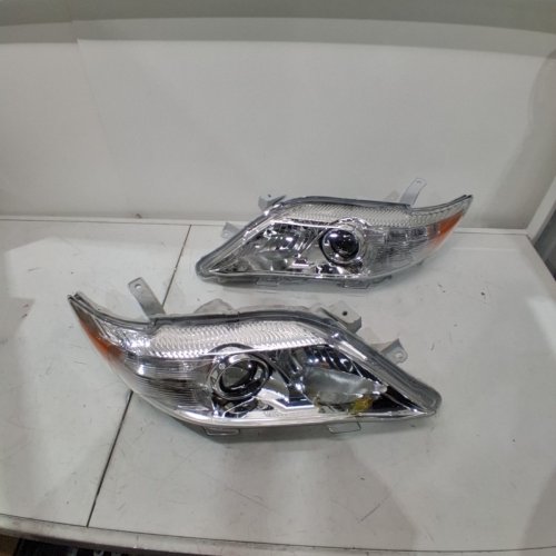 2PC DRIVER AND PASSENGER HEADLIGHTS REPLACEMENT FOR TOYOTA CAMRY 2010-2011 - CHROME HOUSING image 2