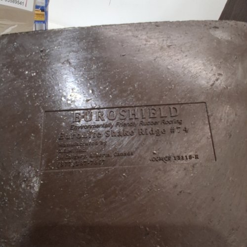 6PK EUROSHIELD RUBBER ROOFING SHAKE RIDGE CAPS - BROWN (STYLE: EUROLITE SHAKE RIDGE #74) image 3
