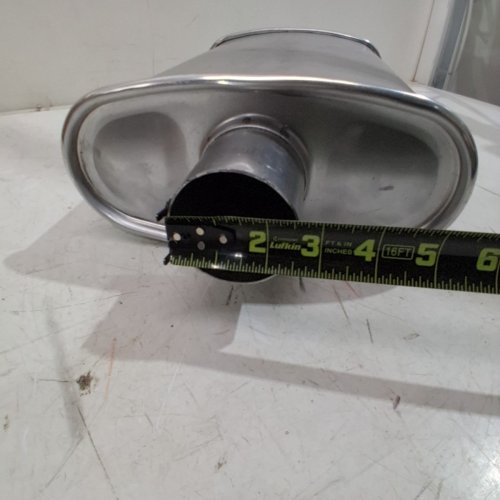 DYNOMAX INSTALLER DIRECT FIT WELD ONTURBO MUFFLER - 2.5" OUTLET, 2.5" INLET - SILVER (MODEL: 17615) image 4