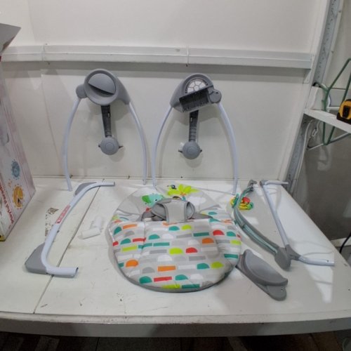 BRIGHT STARTS PLAYFUL PARADISE PORTABLE AUTOMATIC BABY SWING WITH MUSIC image 3