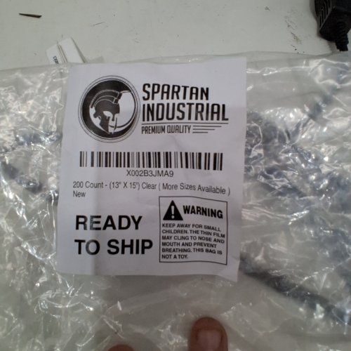 200PK SPARTAN INDUSTRIAL CLEAR PLASTIC BAGS - 13" X 15" - CLEAR image 2