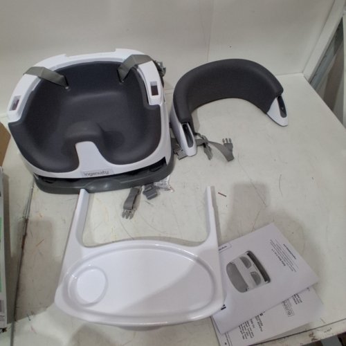 INGENUITY BABY BASE 2-IN-1 BOOSTER SEAT- 50LBS CAPACITY - WHITE/SLATE GREY (MODEL: 11576) image 2