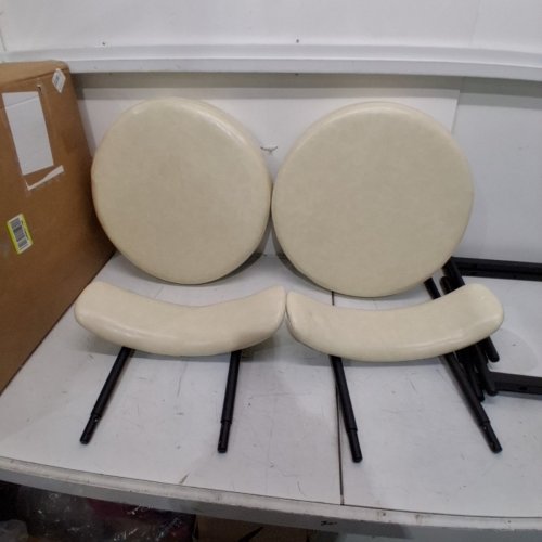 NALUPATIO MID-CENTURY DINING CHAIR WITH CURVED BACKREST AND THICK CUSHION - WHITE image 4