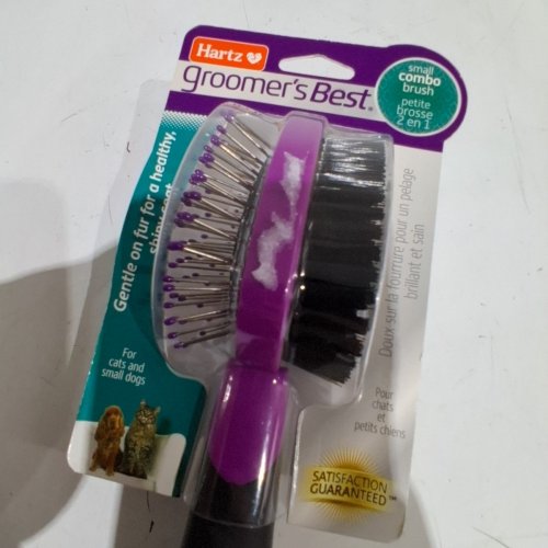 HARTZ GROOMERS BEST - 2 IN 1 COMBO SMALL BRUSH FOR PETS - BLACK / PURPLE image 4