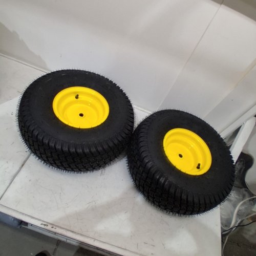 2PK GICOOL TUBELESS TIRE AND WHEEL ASSEMBLIES - 20 X 8.00-8, 3.5" OFFSET HUB - YELLOW (STYLE: TURF-S) image 4