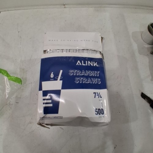 500PK ALINK PLASTIC FLEXIBLE DRINKING STRAWS - 7 3/4" - CLEAR image 2