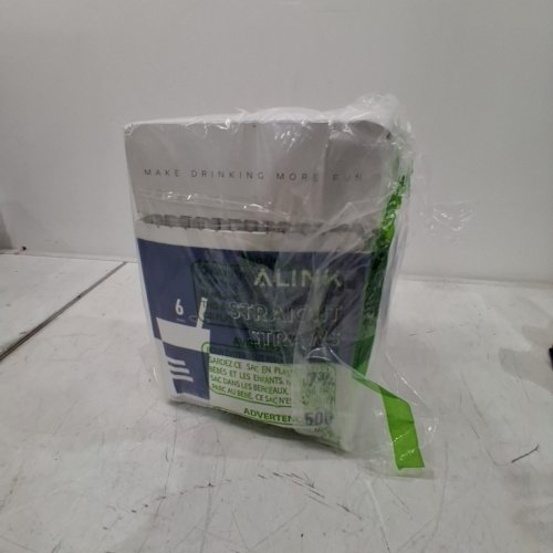 500PK ALINK PLASTIC FLEXIBLE DRINKING STRAWS - 7 3/4" - CLEAR image 3