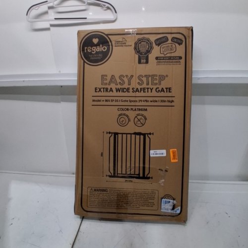 REGALO EASY STEP EXTRA WIDE BABY GATE - 29"- 49" X 30" - GREY (MODEL: 1164 EP DS) image 4