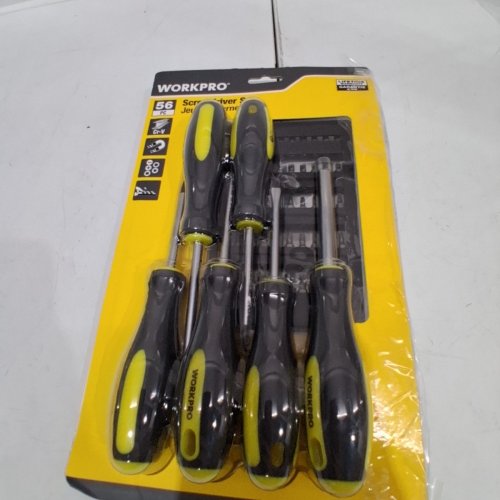 56PC WORKPRO SCREWDRIVER SET - BLACK /YELLOW (MODEL: 7008) image 7