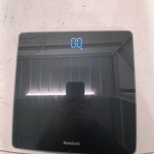 HOMEBUDS DIGITAL BATHROOM SCALE CRYSTAL CLEAR - 400LBS CAPACITY - DARK BLUE (MODEL: HB905) image 2