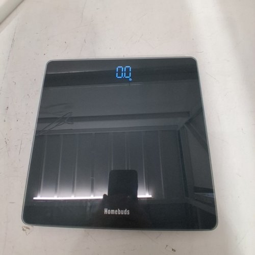 HOMEBUDS DIGITAL BATHROOM SCALE CRYSTAL CLEAR - 400LBS CAPACITY - DARK BLUE (MODEL: HB905) image 3