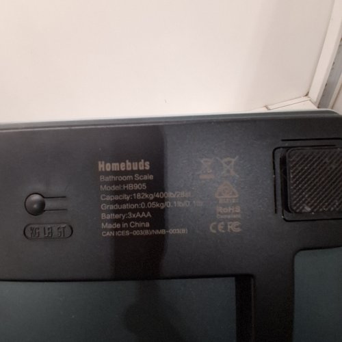 HOMEBUDS DIGITAL BATHROOM SCALE CRYSTAL CLEAR - 400LBS CAPACITY - DARK BLUE (MODEL: HB905) image 4