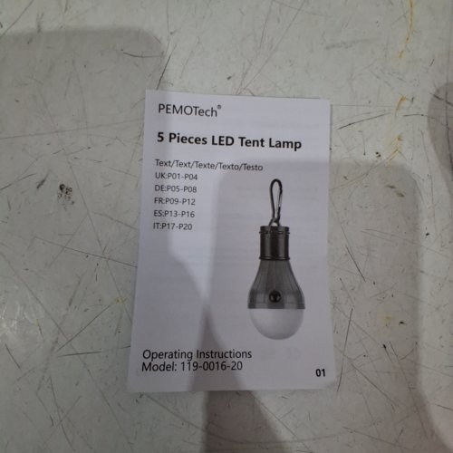 4PK PEMOTECH LED TENT CAMP - 3AAA BATTERIES/RGB CYCLE MODE - VARIETY OF COLORS image 3