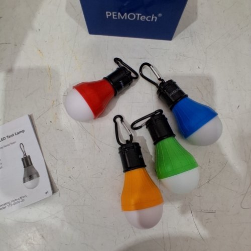 4PK PEMOTECH LED TENT CAMP - 3AAA BATTERIES/RGB CYCLE MODE - VARIETY OF COLORS image 4