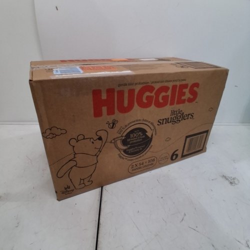 108PK HUGGIES LITTLE SNUGGLERS BABY DIAPERS - SIZE 6- DISNEY image 2
