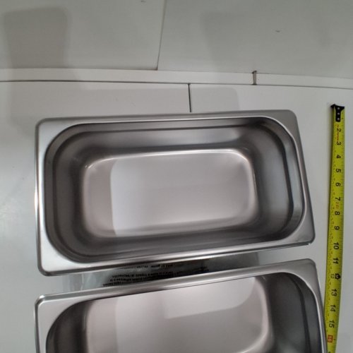 2PK 24 GAUGE STAINLESS STEEL FOOD TRAYS - 4" DEEP - 12" X 6" image 3