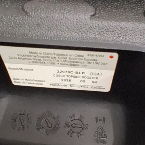 COSCO KIDS TOPSIDE CAR REAR BOOSTER SEAT - 15" WIDE - BLACK (MODEL: 22976C-BLK6) image 2