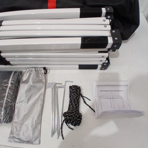 NORTHROAD POP UP OUTDOOR CANOPY WITH CARRY BAG - 8FT X 8FT - BLACK (MODEL: BL-131-8X8) image 3