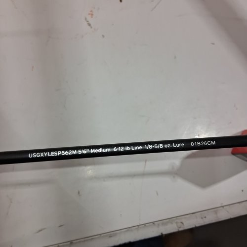UGLY STIK SPINNING FISHING ROD AND REEL - 5FT6"; 6-12 LBS LINE; 1/8-5/8 OZ LURE - BLACK / BLUE (MODEL: USGXYLESP562M) image 2