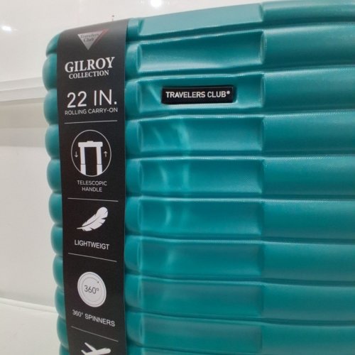 TRAVELERS CLUB GILROY ROLLING HARDSIDE CARRY-ON LUGGAGE - 22" - TEAL BLUE (MODEL: HS-88722-570) image 4