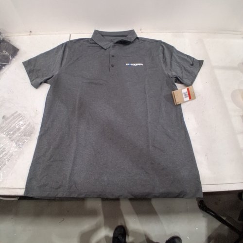 MEN'S CUSTOM 'DWCOOPER' NIKE DRI FIT T-SHIRT - LARGE - HEATHER GREY image 2