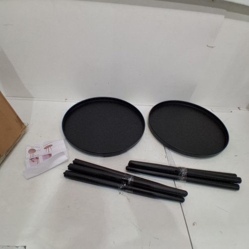 2PK APICIZON ROUND SIDE TABLE SET - 15.5" - BLACK image 2