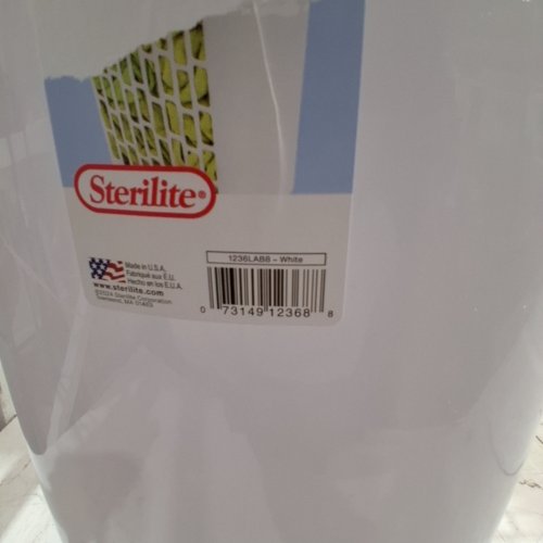 STERILITE RECTANGULAR OPEN HAMPER LAUNDRY BASKET - 20" X 13.1" X 24" - WHITE (MODEL: 1236LAB8) image 5