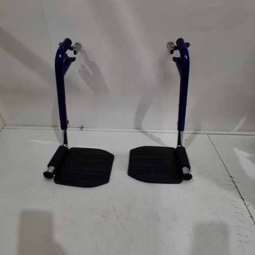 MEDLINE ALUMINUM TRANSPORT CHAIR WITH LARGE WHEELS AND BRAKES - 300LB MAX - BLUE (MODEL: MDS808210ABE) image 3