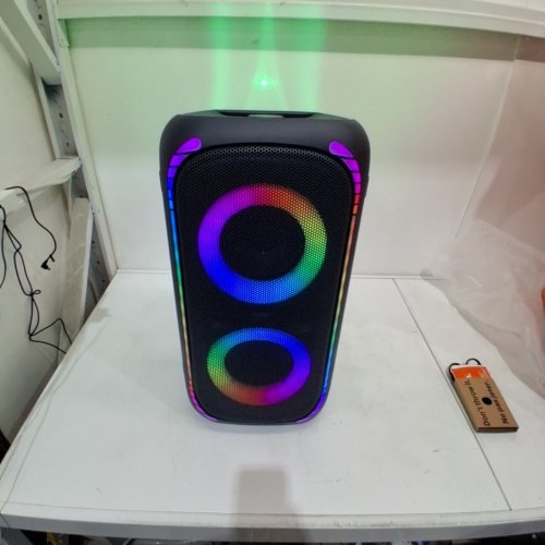 ONN. GEN 2 LARGE WIRELESS BLUETOOTH PARTY SPEAKER WITH LED LIGHTING - GREYSTONE (MODEL: 100094813) image 3