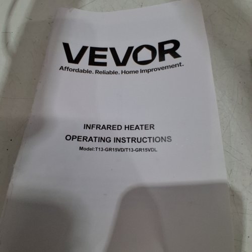 VEVOR INFRARED HEATER, 1500W- BLACK (MODEL:T01-G15Y) image 3