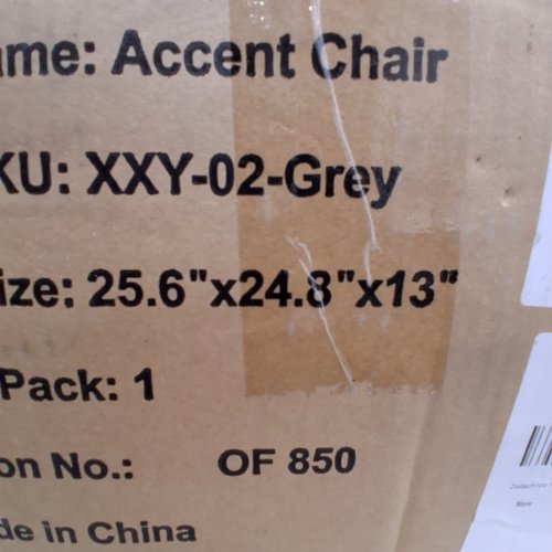 FAHOMISS PATCHWORK ACCENT CHAIR - 25.6" X 24.8" X 13" (ITEM: XXY-02-GREY) image 6