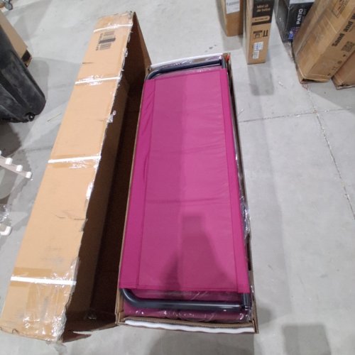 COSTWAY 3 SEAT OUTDOOR PORCH SWING WITH ADJUSTABLE CANOPY - PINK/RED - (MODEL: NP11065WIN) image 3