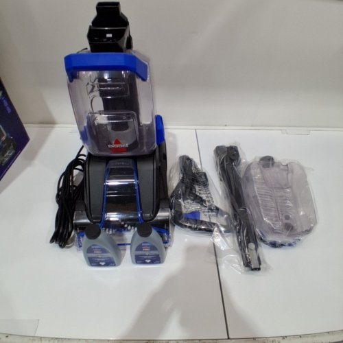BISSELL POWERCLEAN POWERFUL & LIGHTWEIGHT TURBOBRUSH PET UPRIGHT CARPET CLEANER - 120V - BLUE - (MODEL:3939C) image 3