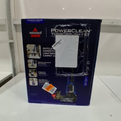 BISSELL POWERCLEAN POWERFUL & LIGHTWEIGHT TURBOBRUSH PET UPRIGHT CARPET CLEANER - 120V - BLUE - (MODEL:3939C) image 7