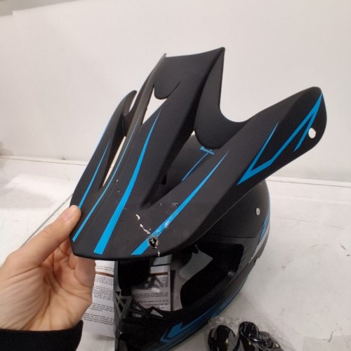 KIDS YOUTH MODELY DIRT BIKE HELMET KIT - MEDIUM - BLUE/BLACK image 3