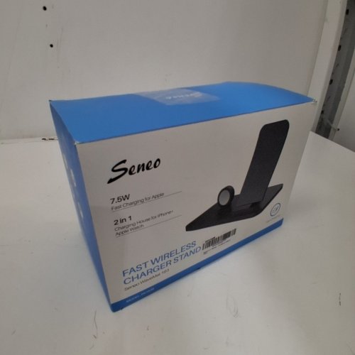 SENEO 2 IN 1 WIRELESS CHARGER STAND FOR APPLE IPHONE AND WATCH - 7.5W - BLACK - (MODEL: PA193B) image 3