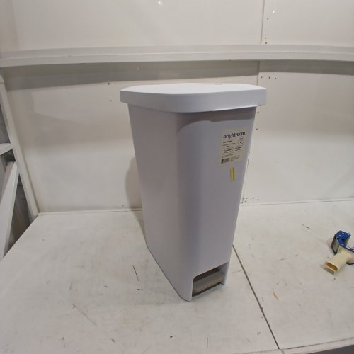 BRIGHTROOM PEDAL WASTEBASKET - 11 GAL - 24.5" X 10.5" X 18.75" - WHITE image 3